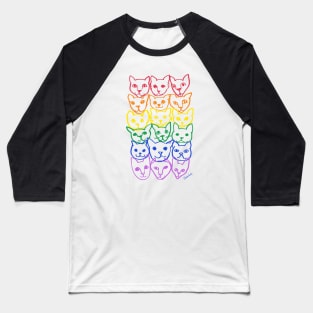 Rainbow cats Baseball T-Shirt